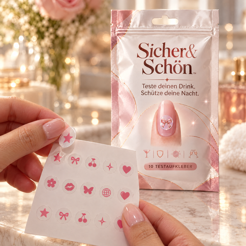 Sicher & Schön Drink-Test-Nagelsticker